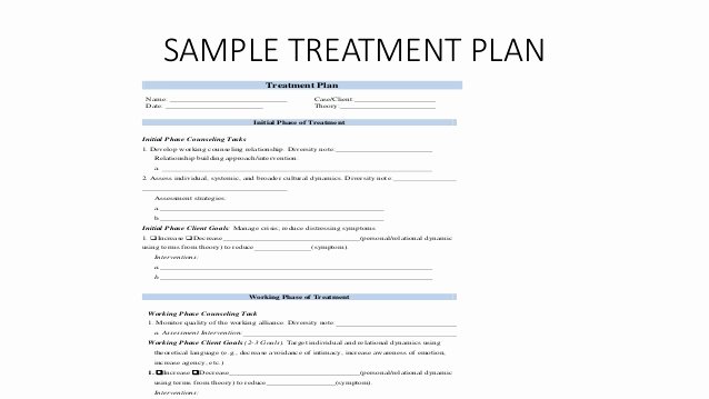 Blank Treatment Plan Template Luxury S M H Treatment Planning
