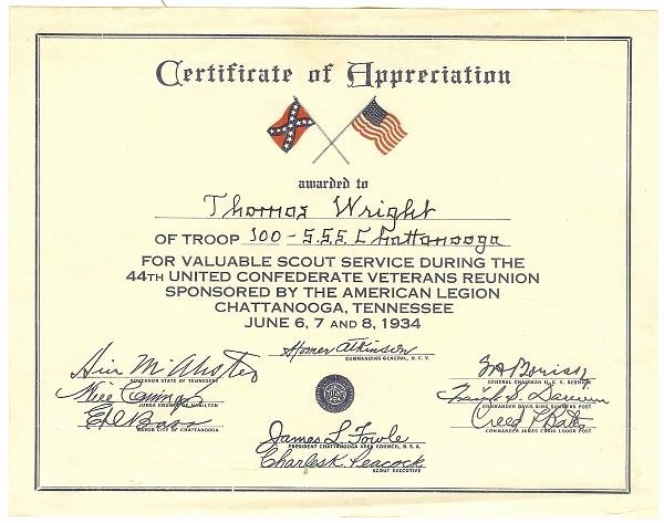 Boy Scout Certificate Of Appreciation Unique Veteransattic Catalog