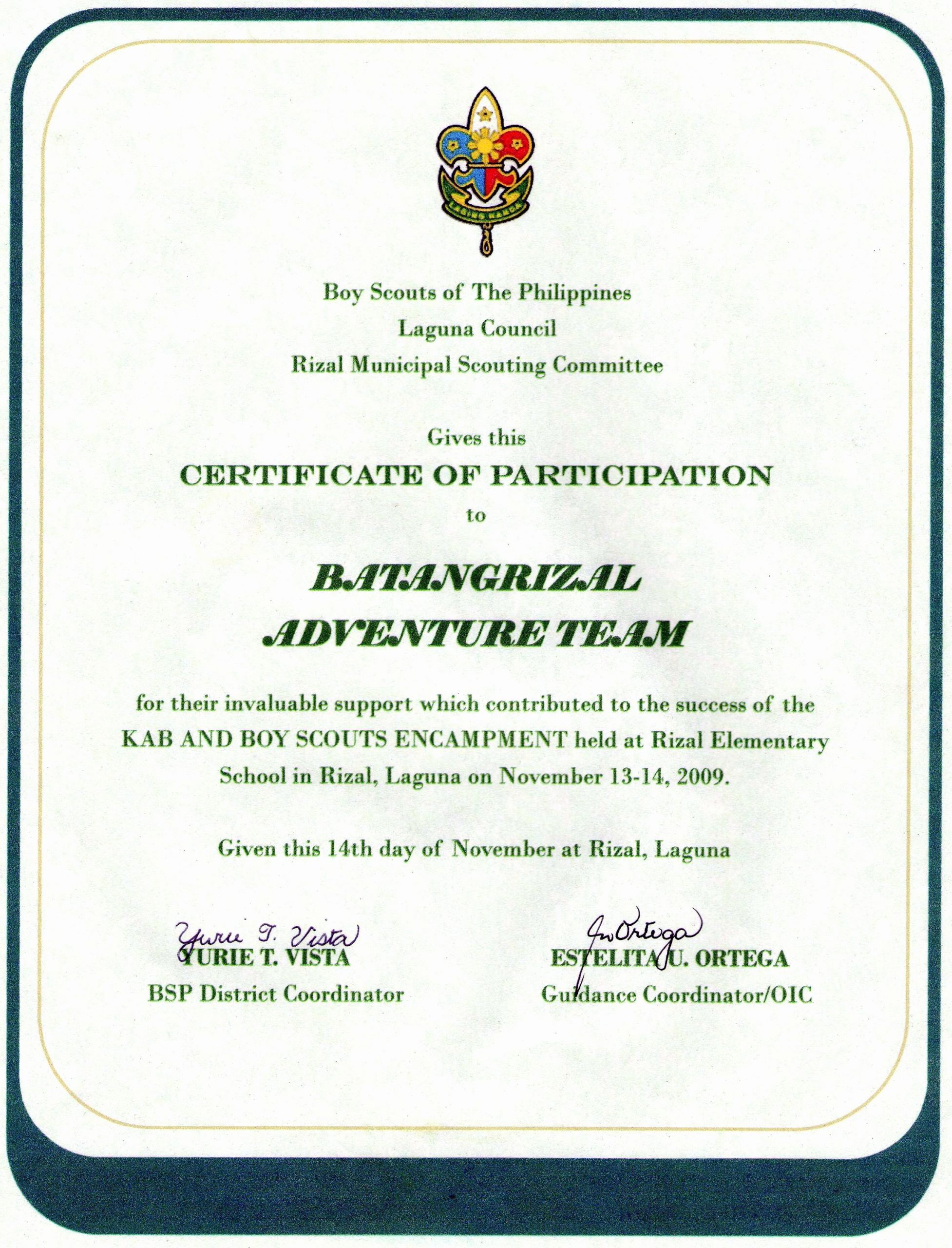 Boy Scout Certificate Template Best Of Certificate Appreciation Template Boy Scouts