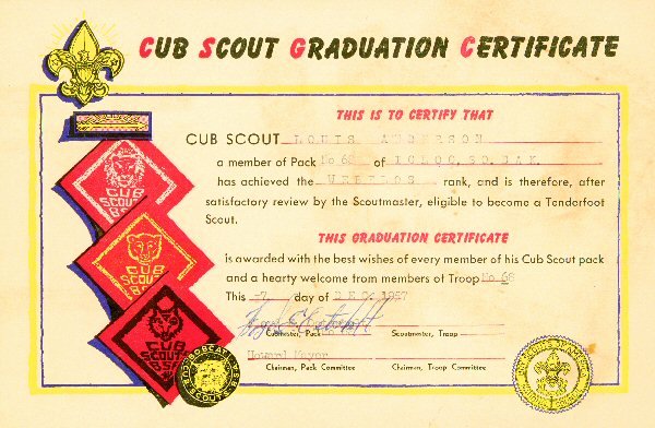 Boy Scout Certificate Template Inspirational Evite for Cub Scouts