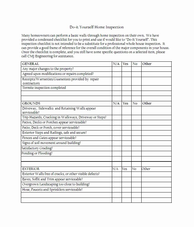 Building Inspection Checklist Luxury 20 Printable Home Inspection Checklists Word Pdf