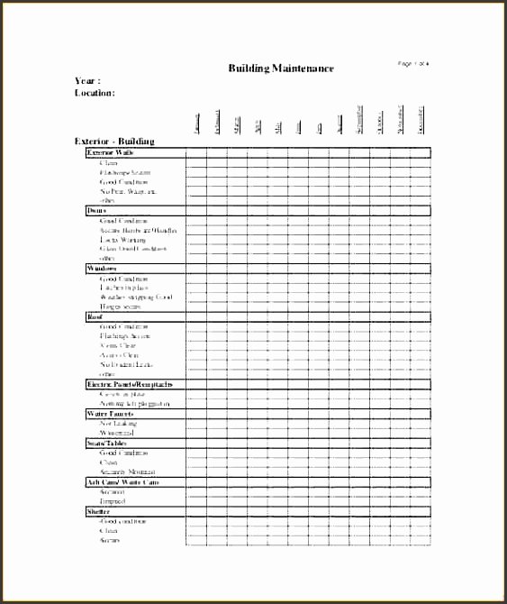 Building Maintenance Checklist Pdf Lovely 7 Facility Maintenance Checklist Template