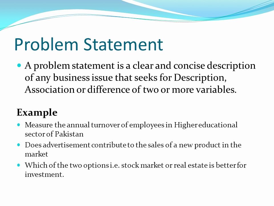 Business Problem Statement Example Unique Problem Statement Examples Business 2