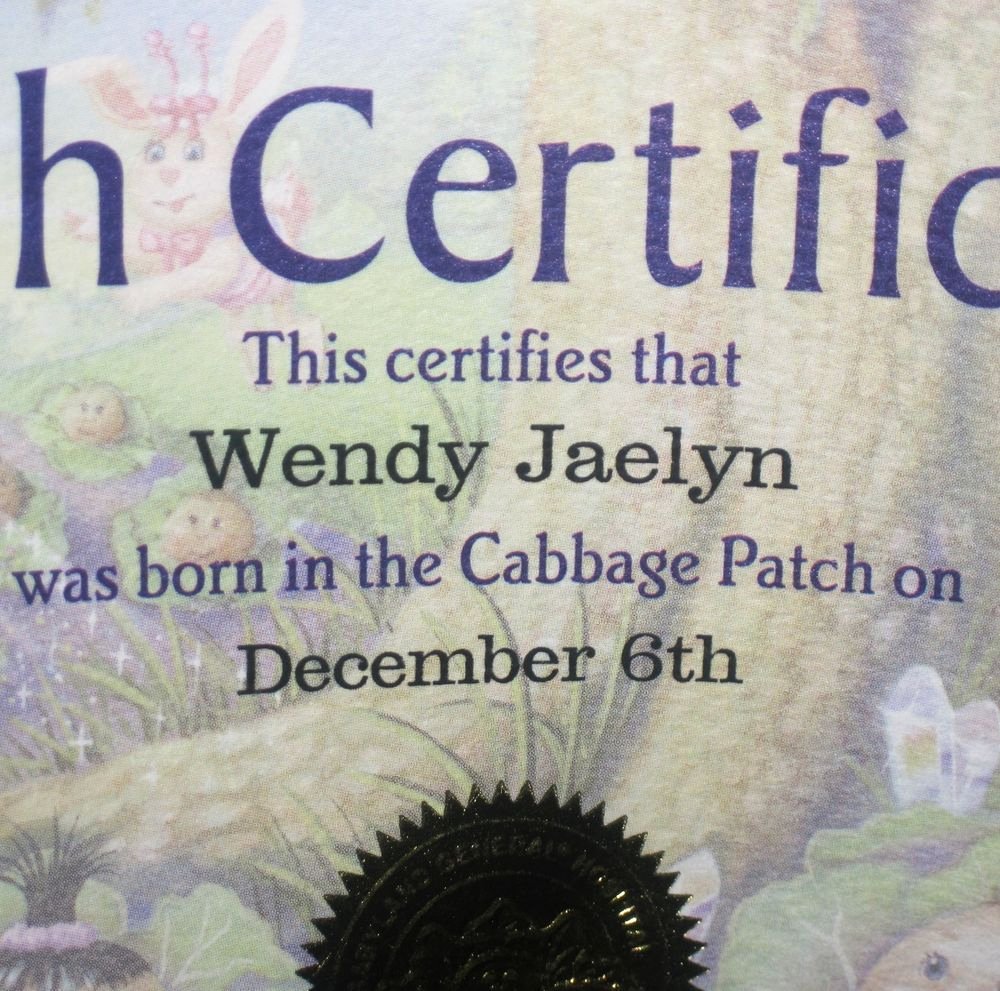 Cabbage Patch Doll Birth Certificate Template Best Of Modern Cabbage Patch Kid Birth Certificate Adoption Papers