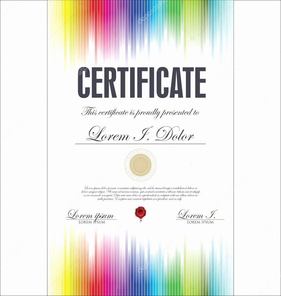 Car Show Award Certificate Template Lovely Colorful Certificate Template — Stock Vector © totallyout
