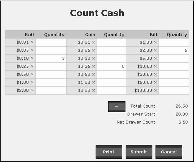Cash Drawer Count Sheet Awesome Counting and Reconciling the Cash Drawer Golfnow