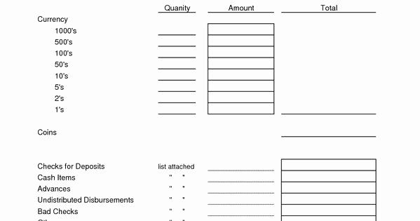 Cash Drawer Count Sheet Best Of Cash Drawer Count Sheet Excel Best Photos Of Daily Cash