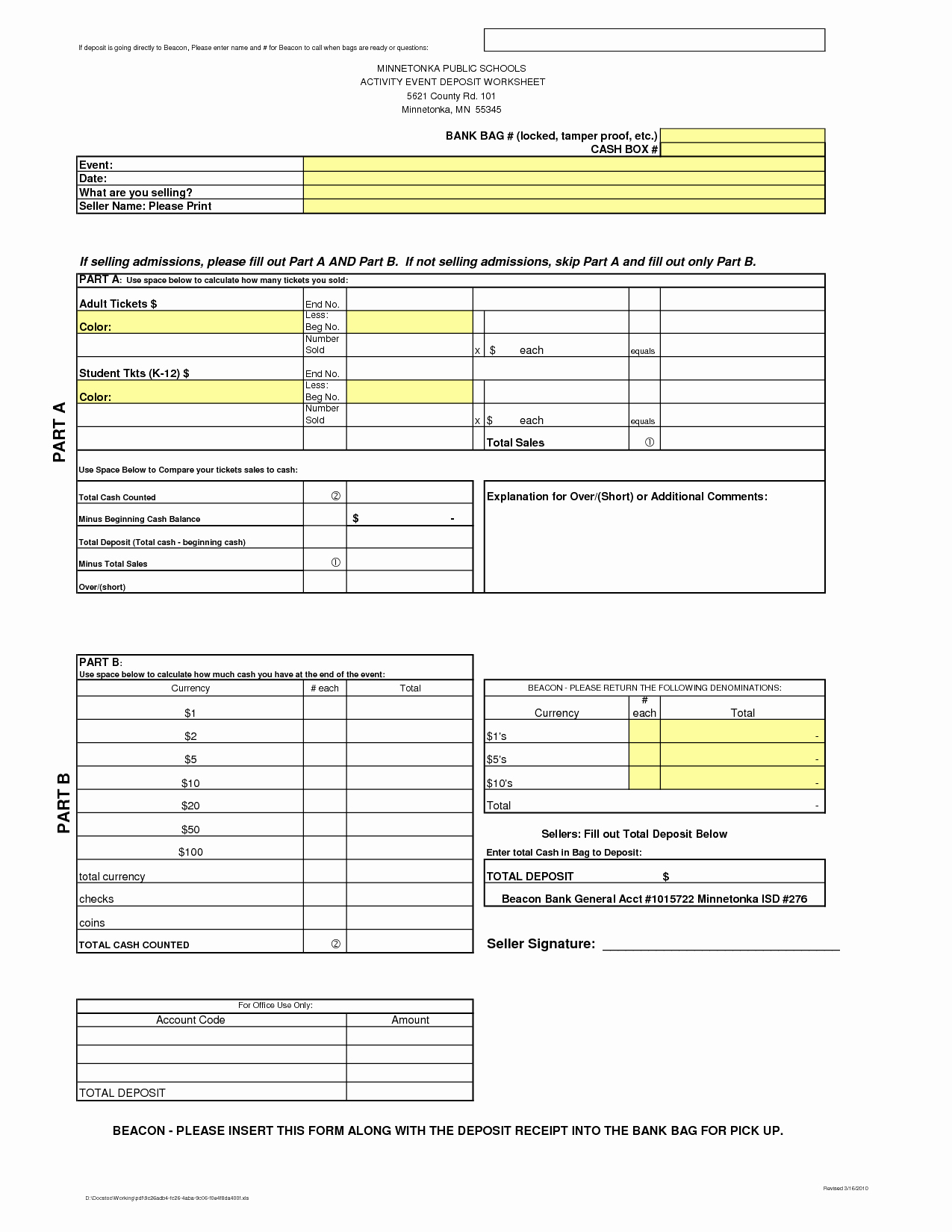 Cash Drawer Count Sheet Excel New Cash Register Count Sheet Excel 1000 Images About forms