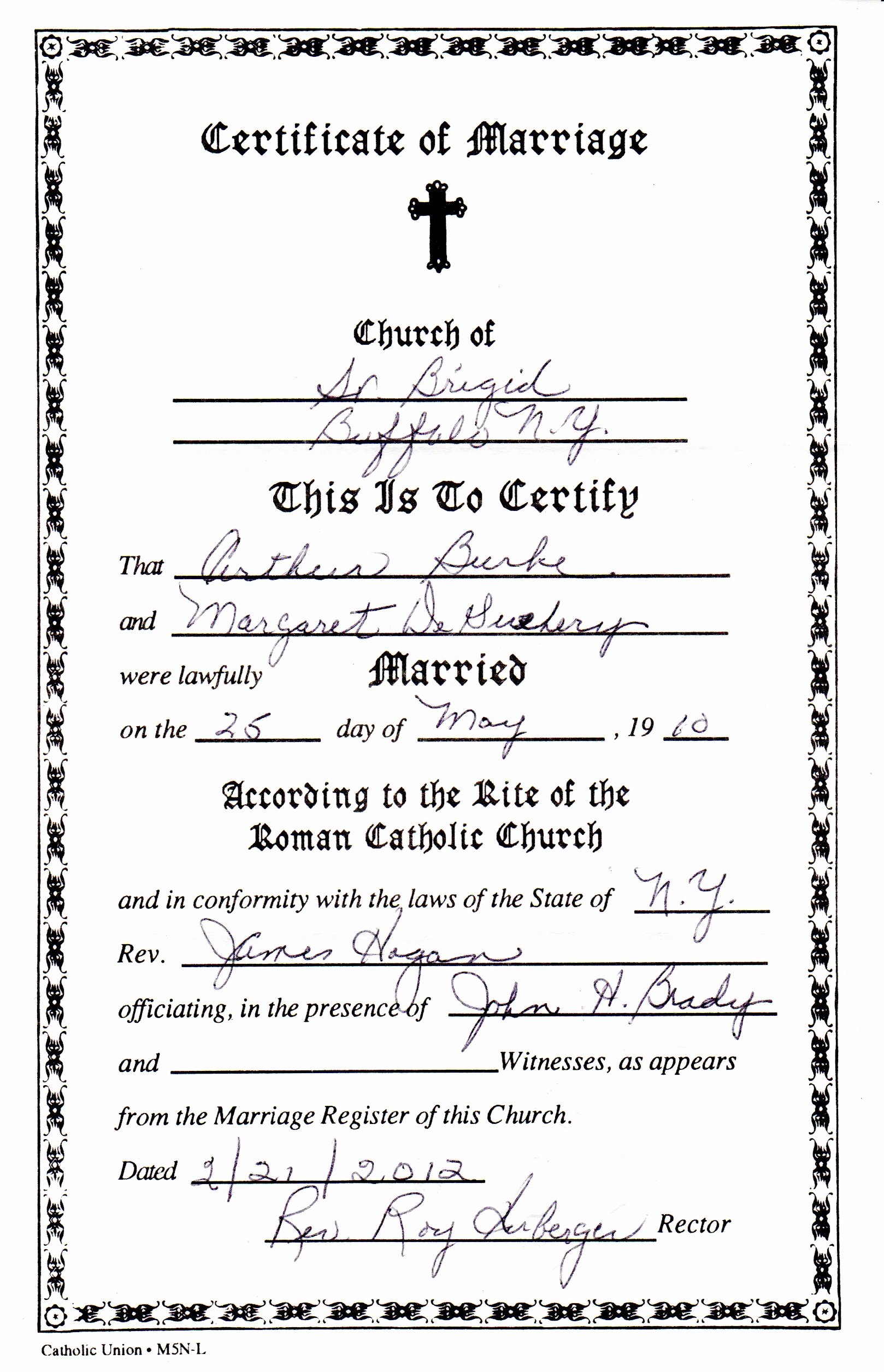 Catholic Marriage Certificate Template Elegant Marriage Certificate – Genealogy and Jure Sanguinis
