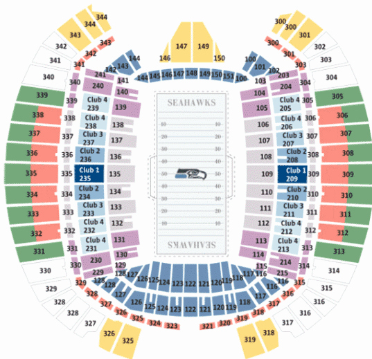 Centurylink Seating Chart with Rows and Seat Numbers Inspirational Centurylink Field Seattle Wa
