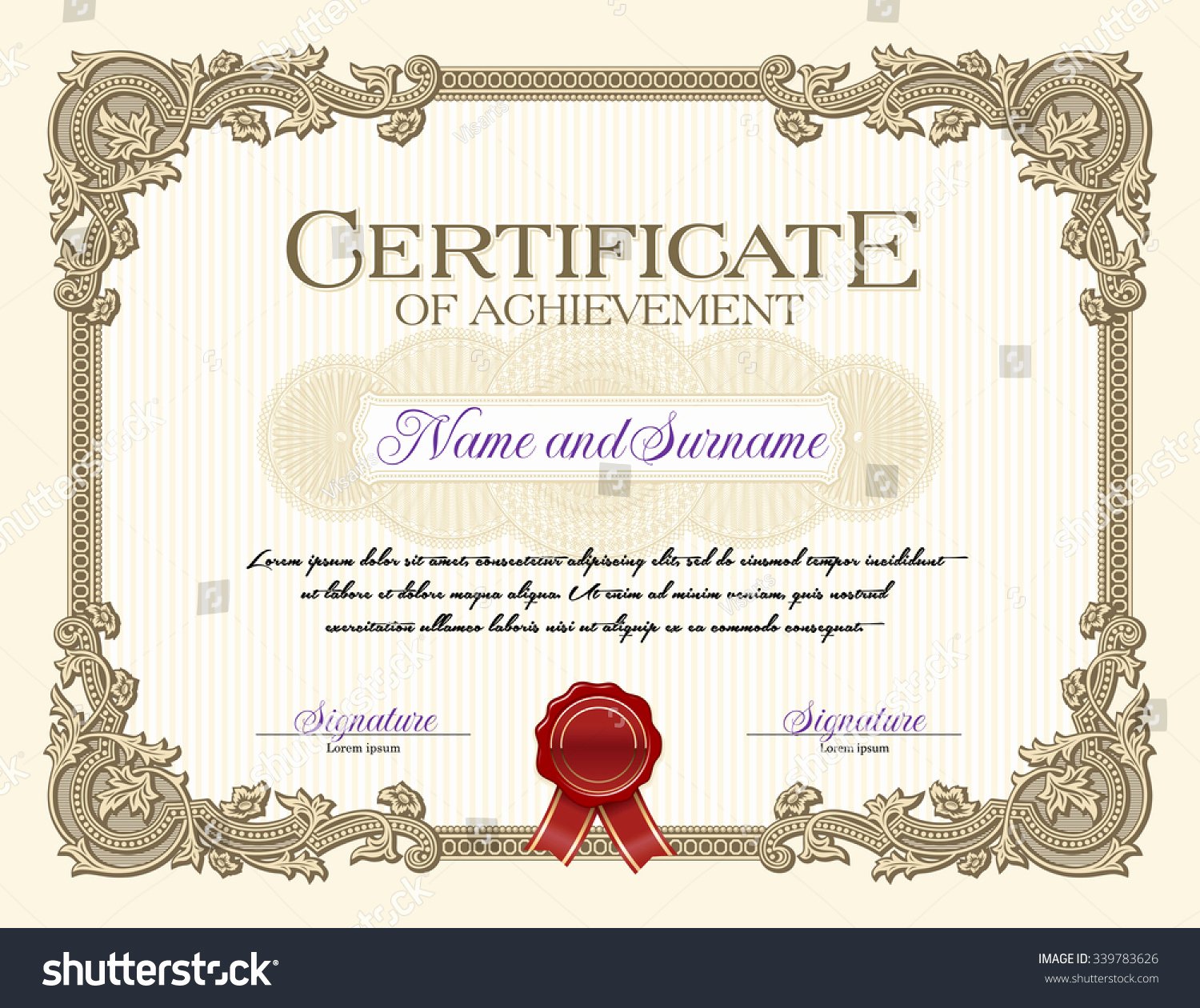 Certificate Of Achievement Frame Inspirational ornament Vintage Frame Certificate Achievement Alabaster