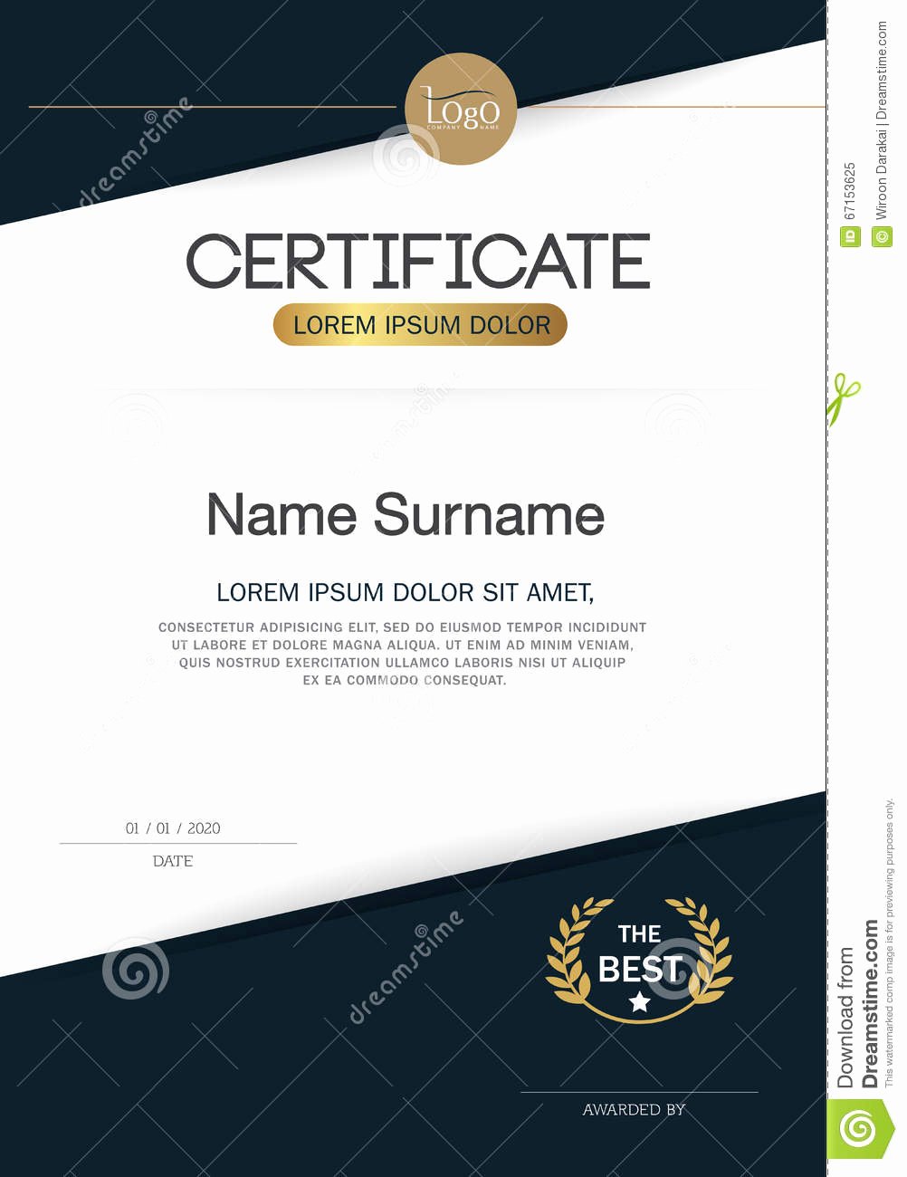 Certificate Of Achievement Frame Unique Certificate Achievement Frame Design Template Layout