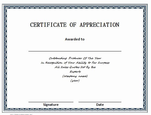 Certificate Of Appreciation for Donation Template Luxury 31 Free Certificate Of Appreciation Templates and Letters