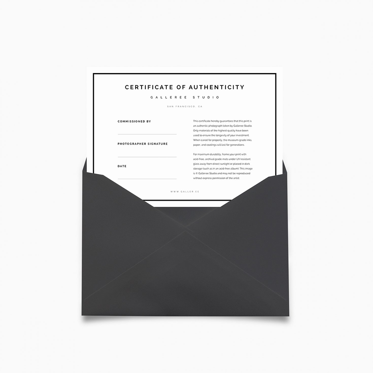 Certificate Of Authenticity Photography Template Awesome Certificates Authenticity