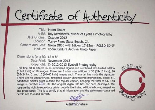 Certificate Of Authenticity Photography Template Luxury Selling Your Art at An Art Show or Festival