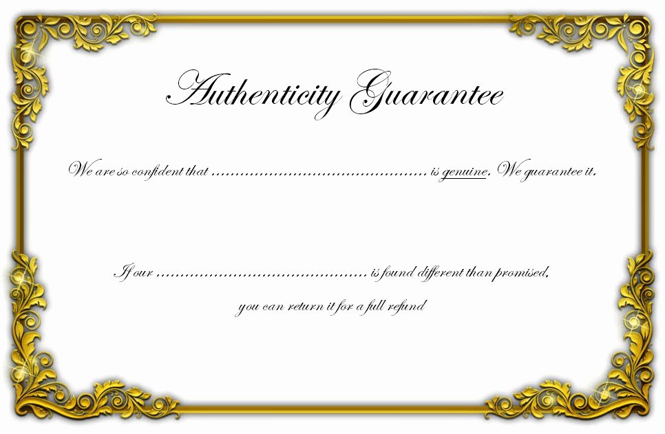 Certificate Of Authenticity Photography Template New Certificate Of Authenticity Templates Free [10 Limited