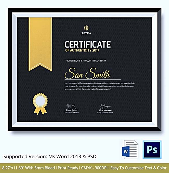 Certificate Of Authenticity Template Art Luxury Certificate Of Authenticity Template What Information