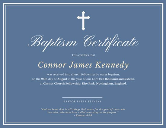 Certificate Of Baptism Template Luxury Elegant Baptismal Certificate Templates by Canva