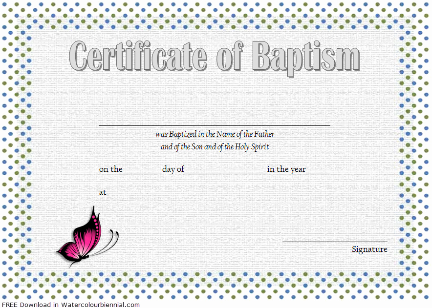 Certificate Of Baptism Template Unique Baptism Certificate Template Word [9 New Designs Free]