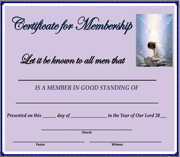 Certificate Of Church Membership Template Elegant 29 Of Membership Certificate Template