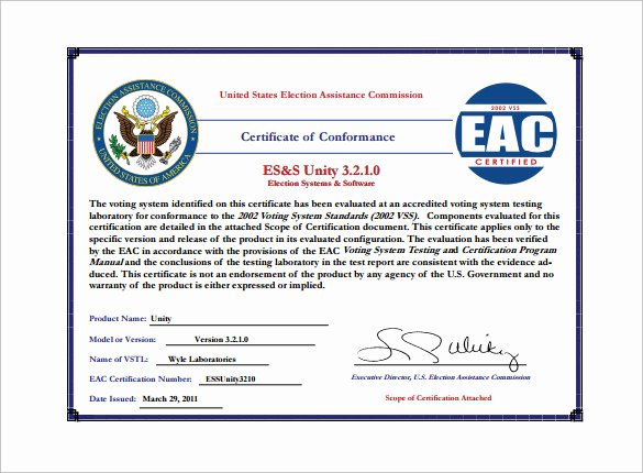 Certificate Of Conformance Template Pdf Best Of Sample Certificate Of Conformance 20 Documents In Pdf