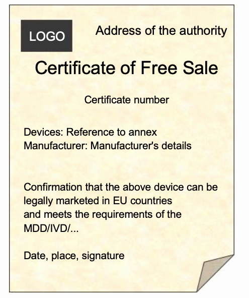 Certificate Of Free Sale Template Inspirational Free Sales Certificates A Precondition for Medical Devices