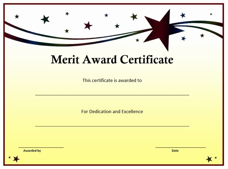 Certificate Of Merit Sample Fresh 10 Certificate Of Merit Templates