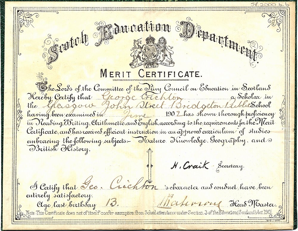 Certificate Of Merit Sample New theglasgowstory Merit Certificate