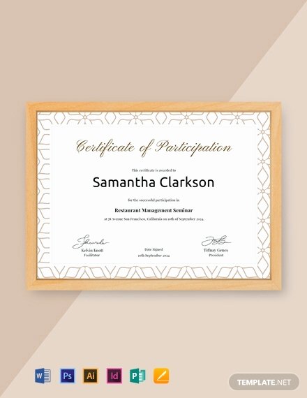 Certificate Of Participation Sample Best Of 12 Free Participation Certificate Templates Word