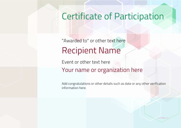 Certificate Of Participation Template Doc Elegant Participation Certificate Templates Free Printable Add