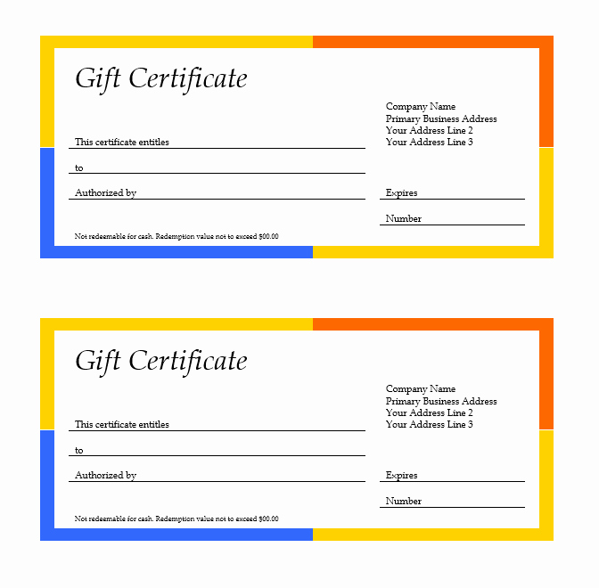 Certificate Template Google Docs Inspirational Google Docs Gift Certificate Template