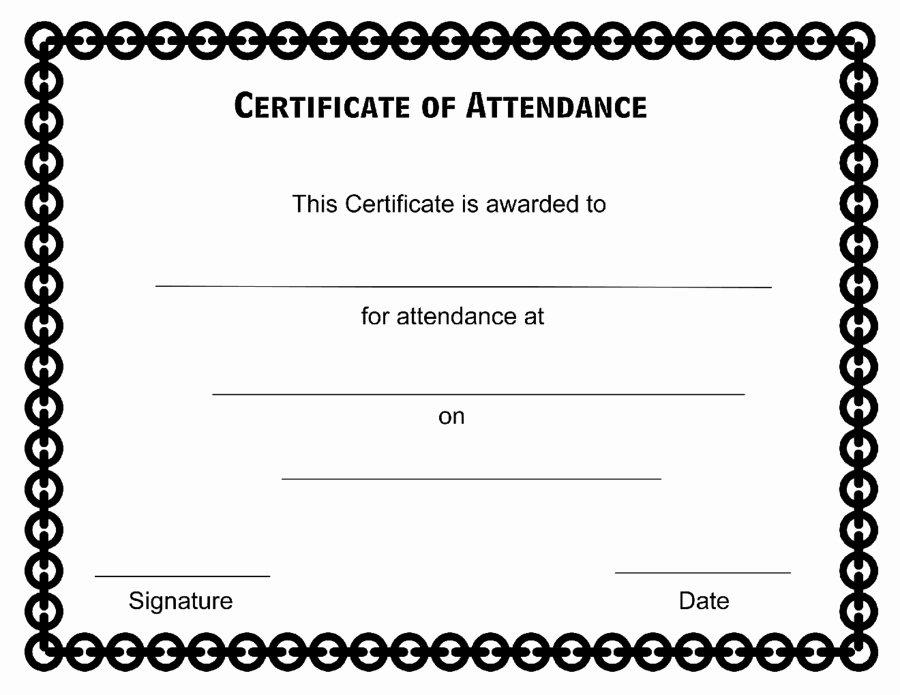 Ceu Certificate Of attendance Template Elegant Certificate attendance Template Certificate Of