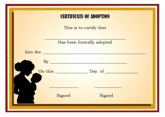 Child Adoption Certificate Template Best Of Free Adoption Certificate Template