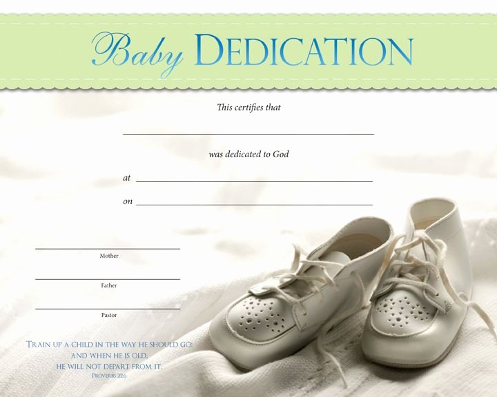 Child Dedication Certificate Template Inspirational Baby Dedication Certificates