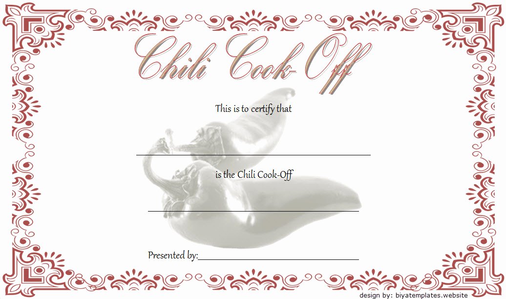 Chili Cook Off Award Certificate Template Elegant Chili Cook F Certificate Template 10 Best Ideas