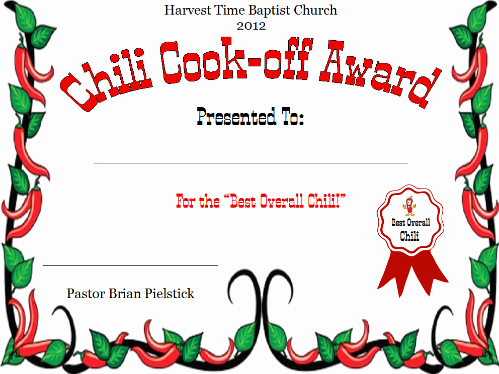 Chili Cook Off Winner Certificate Template Elegant Pooh S Thotful Spot October 2012