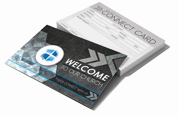 Church Visitor Card Template Generator Luxury Postcard Psd Template Church Connect Card Gray