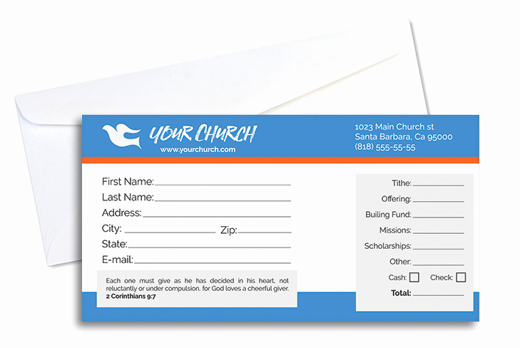 Church Visitor Card Template Generator New Modern Tithe Envelope Digital316