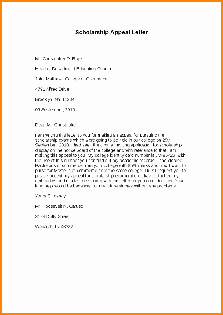 College Appeal Letter Sample New 8 How to Write An Appeal Letter for College