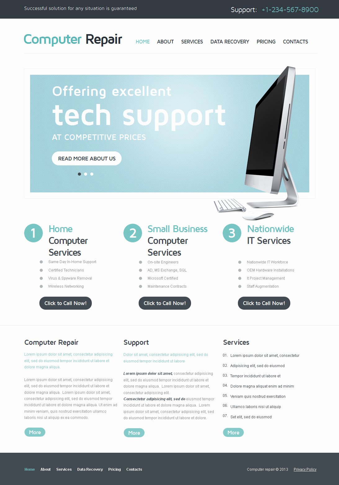 Computer Repair Price List Template Awesome Puter Repair Moto Cms HTML Template