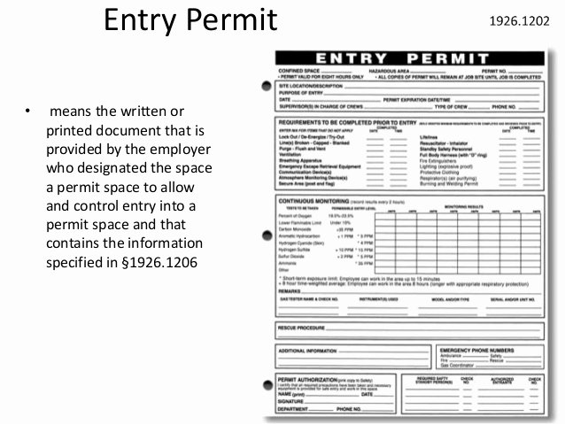 Confined Space Certificate Template Beautiful Confined Space Work Permit Template