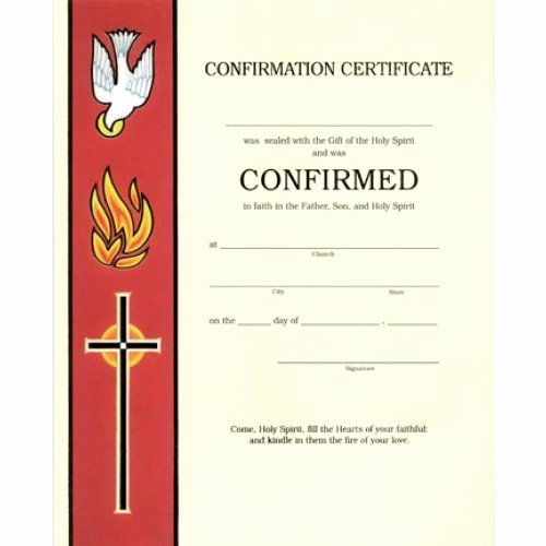 Confirmation Certificate Template Catholic Beautiful Xc104 Certificate