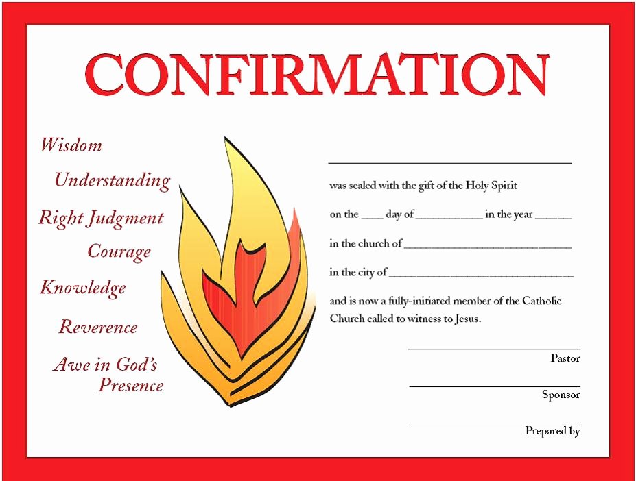 Confirmation Certificate Template Catholic Fresh Confirmation Certificates – Good Ground Press
