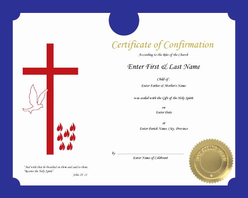 Confirmation Certificate Template Catholic Luxury Confirmation1