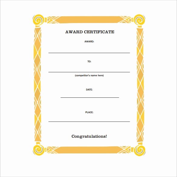 Congratulation Certificate Template Word Best Of Free 20 Sample Congratulations Certificate In Pdf