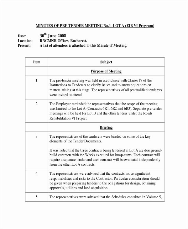 Construction Project Meeting Minutes Template Best Of 16 Construction Minutes Templates – Free Sample Example