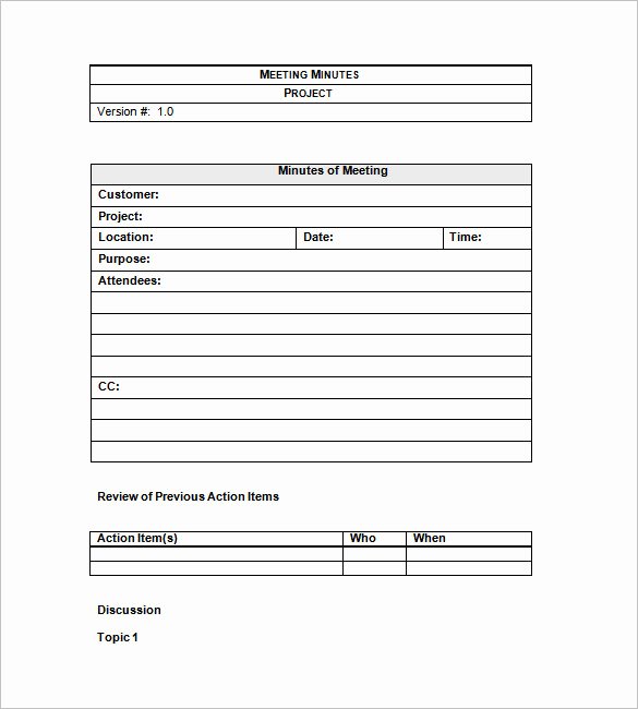 Construction Project Meeting Minutes Template Unique Project Meeting Minutes Template – Cnbam