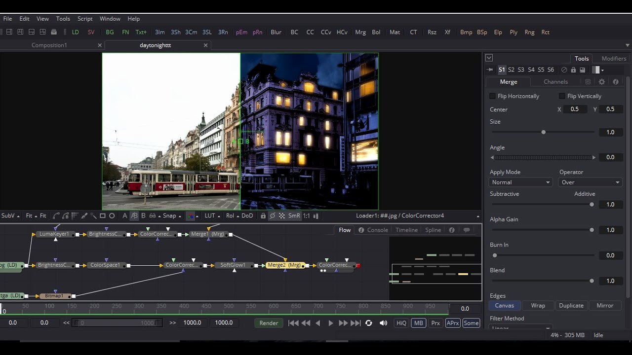 Convert Day Photo to Night Online Awesome Day to Night Conversion In Blackmagic Fusion 8