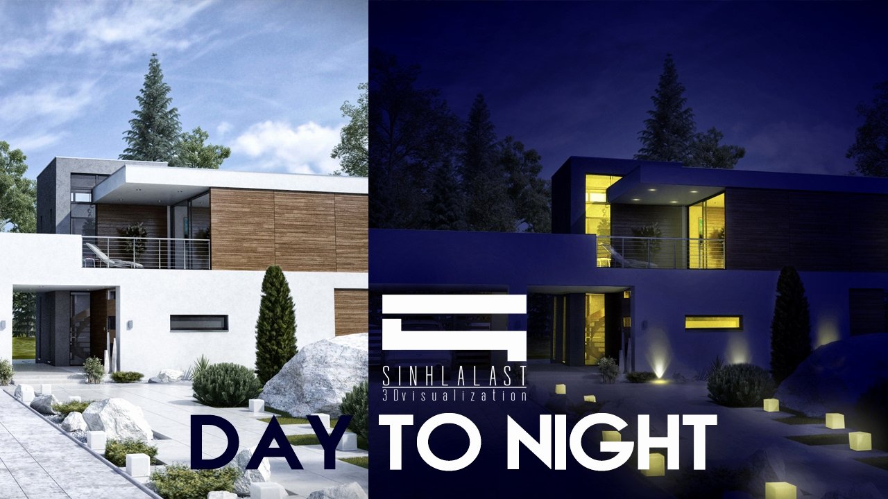 Convert Day Photo to Night Online Unique Convert Day to Night Rendering Shop Architecture