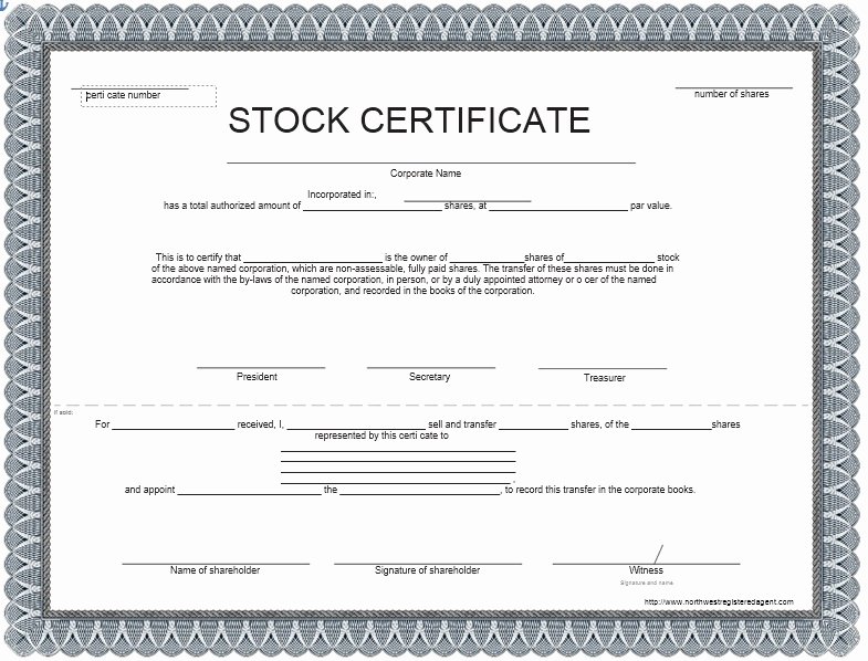 Corporate Bond Certificate Template Elegant 12 Free Sample Stock S Certificate Templates
